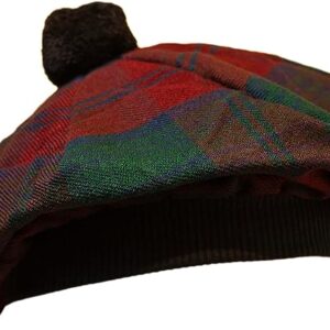 UMAM Scottish Traditional Tam o' Shatner Acrylic Wool Tammy Hat Flat Bonnet Kilt Many Tartans - Lindsay Modern 031tcp