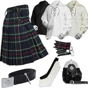 UMAM Tartan Kilt Set – 08 Pieces Kilt Accessories for Men, Scottish Outfit