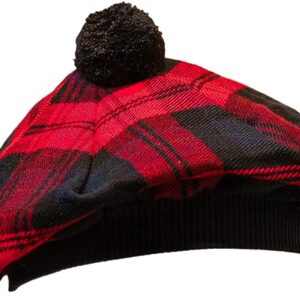 UMAM Scottish Traditional Tam o' Shatner Acrylic Wool Tammy Hat Flat Bonnet Kilt Many Tartans - Maclachlan 055tcp
