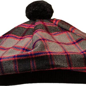 UMAM Scottish Traditional Tam o' Shatner Acrylic Wool Tammy Hat Flat Bonnet Kilt Many Tartans - Macpherson Hunting Ancient