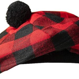 UMAM Scottish Traditional Tam o' Shatner Acrylic Wool Tammy Hat Flat Bonnet Kilt Many Tartans - Rob Roy 044tcp