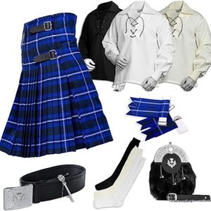 UMAM Tartan Kilt Set – 08 Pieces Kilt Accessories for Men, Scottish Outfit
