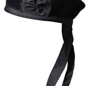 UMAM Balmoral Hat - Traditional Scottish Hat Highland Dress Cap with Red Pompom on Top
