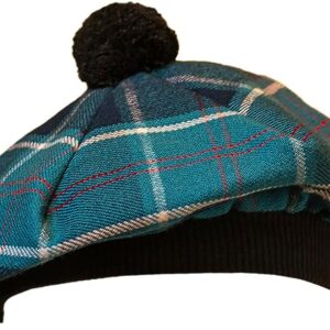 UMAM Scottish Traditional Tam o' Shatner Acrylic Wool Tammy Hat Flat Bonnet Kilt Many Tartans - Us Navy 067tcp