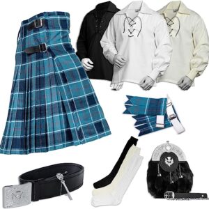 UMAM Tartan Kilt Set – 08 Pieces Kilt Accessories for Men, Scottish Outfit