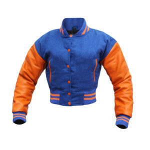 blue with orange crop top