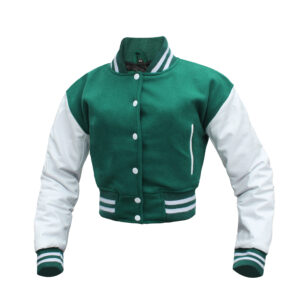 green with white crop top
