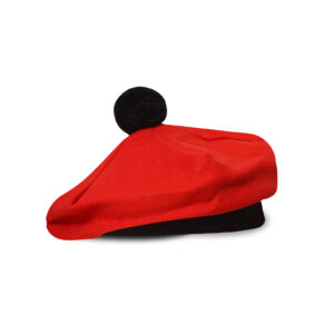 Scottish Traditional Tam o' Shatner Full Wool Tammy Hat Flat Bonnet Kilt Many Tartans - HOT RED
