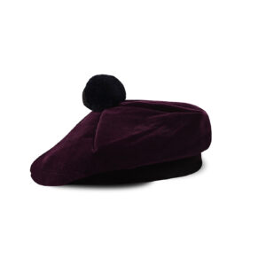 Scottish Traditional Tam o' Shatner Velvet Caps - majestc magenta