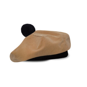 Scottish Traditional Tam o' Shatner Velvet Caps - Camel