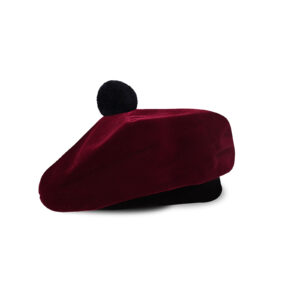 Scottish Traditional Tam o' Shatner Velvet Caps - majestic maroon
