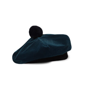 Scottish Traditional Tam o' Shatner Velvet Caps - peacock blue