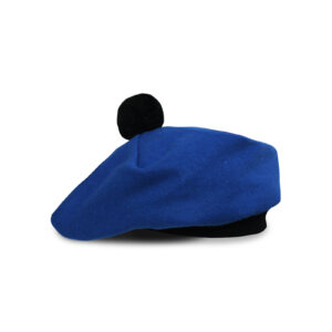Scottish Traditional Tam o' Shatner Full Wool Tammy Hat Flat Bonnet Kilt Many Tartans - Cobalt