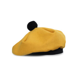 Scottish Traditional Tam o' Shatner Full Wool Tammy Hat Flat Bonnet Kilt Many Tartans - Mustard Gold