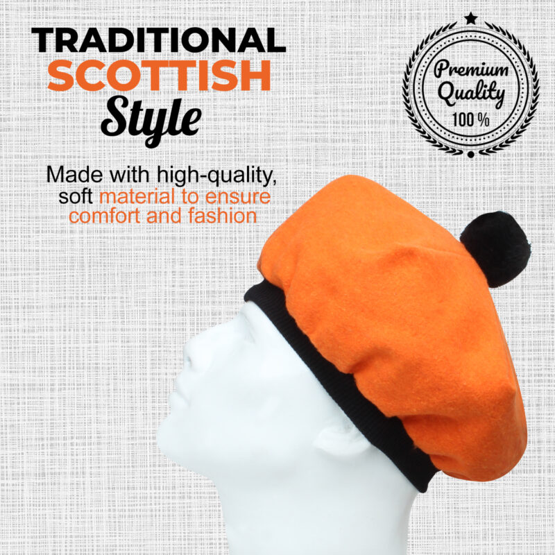 Scottish Traditional Tam o' Shatner Full Wool Tammy Hat Flat Bonnet Kilt Many Tartans - Image 20