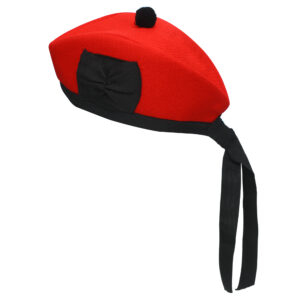 Glengarry Cap-Traditional Scottish Hat,100% Wool, Acrylic Wool Tartan,Kilts/Bagpipes Accessories,Polyester Cotton Ribbon