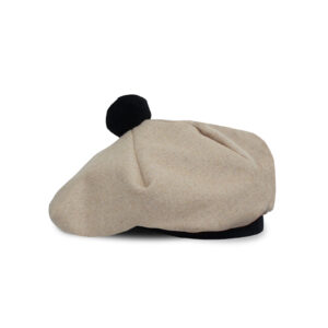 Scottish Traditional Tam o' Shatner Full Wool Tammy Hat Flat Bonnet Kilt Many Tartans - Tan