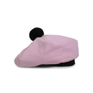 Scottish Traditional Tam o' Shatner Full Wool Tammy Hat Flat Bonnet Kilt Many Tartans - Pastel pink
