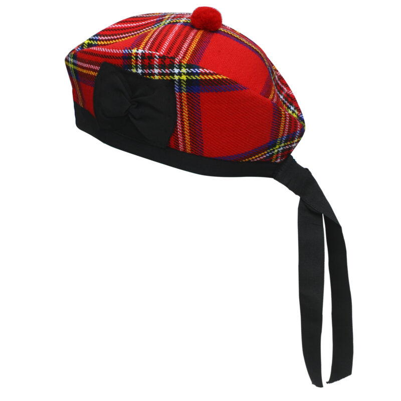 Glengarry Cap-Traditional Scottish Hat,100% Wool, Acrylic Wool Tartan,Kilts/Bagpipes Accessories,Polyester Cotton Ribbon - Image 3