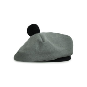 Scottish Traditional Tam o' Shatner Full Wool Tammy Hat Flat Bonnet Kilt Many Tartans - Sage grey