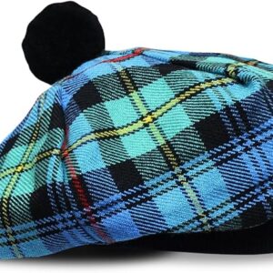 UMAM Scottish Traditional Tam o' Shatner Acrylic Wool Tammy Hat Flat Bonnet Kilt Many Tartans - Baillie Ancient