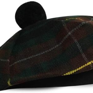 UMAM Scottish Traditional Tam o' Shatner Acrylic Wool Tammy Hat Flat Bonnet Kilt Many Tartans - Buchanan Hunting