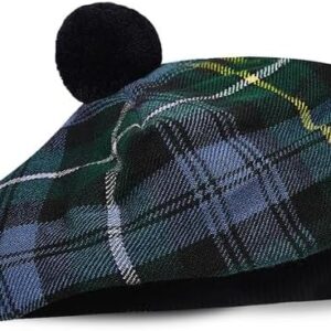 UMAM Scottish Traditional Tam o' Shatner Acrylic Wool Tammy Hat Flat Bonnet Kilt Many Tartans - Campbell of Argyll Modern