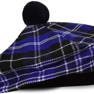 UMAM Scottish Traditional Tam o' Shatner Acrylic Wool Tammy Hat Flat Bonnet Kilt Many Tartans - Clark Modern