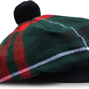 UMAM Scottish Traditional Tam o' Shatner Acrylic Wool Tammy Hat Flat Bonnet Kilt Many Tartans - Heritage of Wales