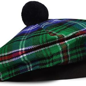 UMAM Scottish Traditional Tam o' Shatner Acrylic Wool Tammy Hat Flat Bonnet Kilt Many Tartans - Kirby Family