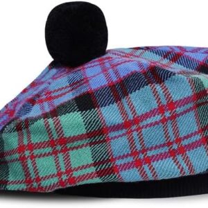 UMAM Scottish Traditional Tam o' Shatner Acrylic Wool Tammy Hat Flat Bonnet Kilt Many Tartans - Macdonald Clan Ancient