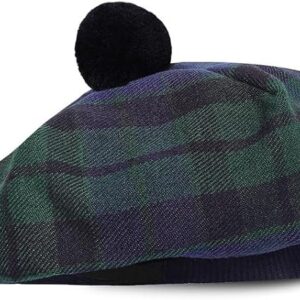 UMAM Scottish Traditional Tam o' Shatner Acrylic Wool Tammy Hat Flat Bonnet Kilt Many Tartans - Mackey Modern