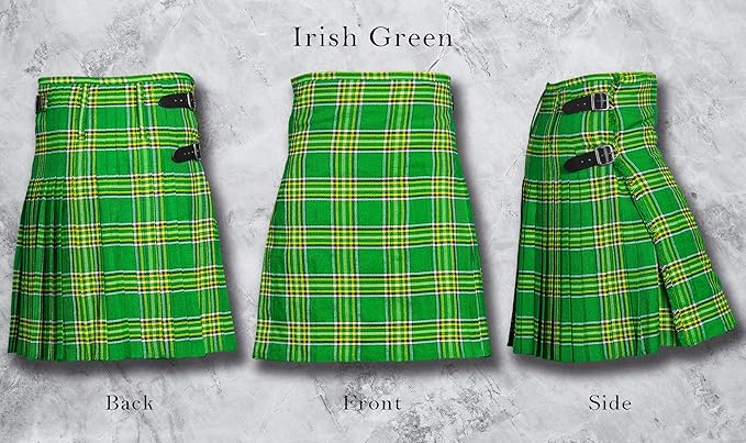 Kilt for Men, Premium Traditional Scottish Men's Kilt & Flashes - 5 Yard 16 oz Acrylic Wool - Image 4