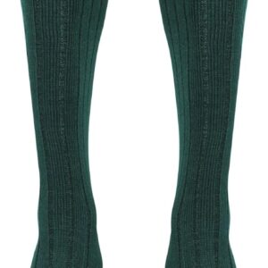 Scottish Highland Kilt Hose for Men, Ribbed Socks for USA Shoe Sizes, Wool Blend