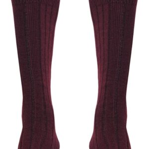 Scottish Highland Kilt Hose for Men, Ribbed Socks for USA Shoe Sizes, Wool Blend