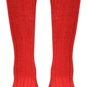Scottish Highland Kilt Hose for Men, Ribbed Socks for USA Shoe Sizes, Wool Blend