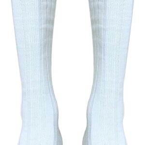 Scottish Highland Kilt Hose for Men, Ribbed Socks for USA Shoe Sizes, Wool Blend