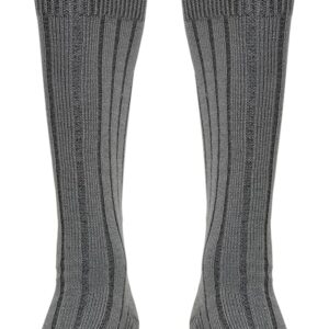 Scottish Highland Kilt Hose for Men, Ribbed Socks for USA Shoe Sizes, Wool Blend